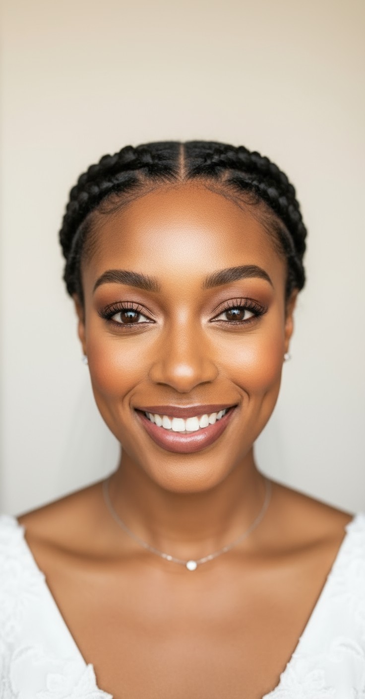 After Bridal French Braid